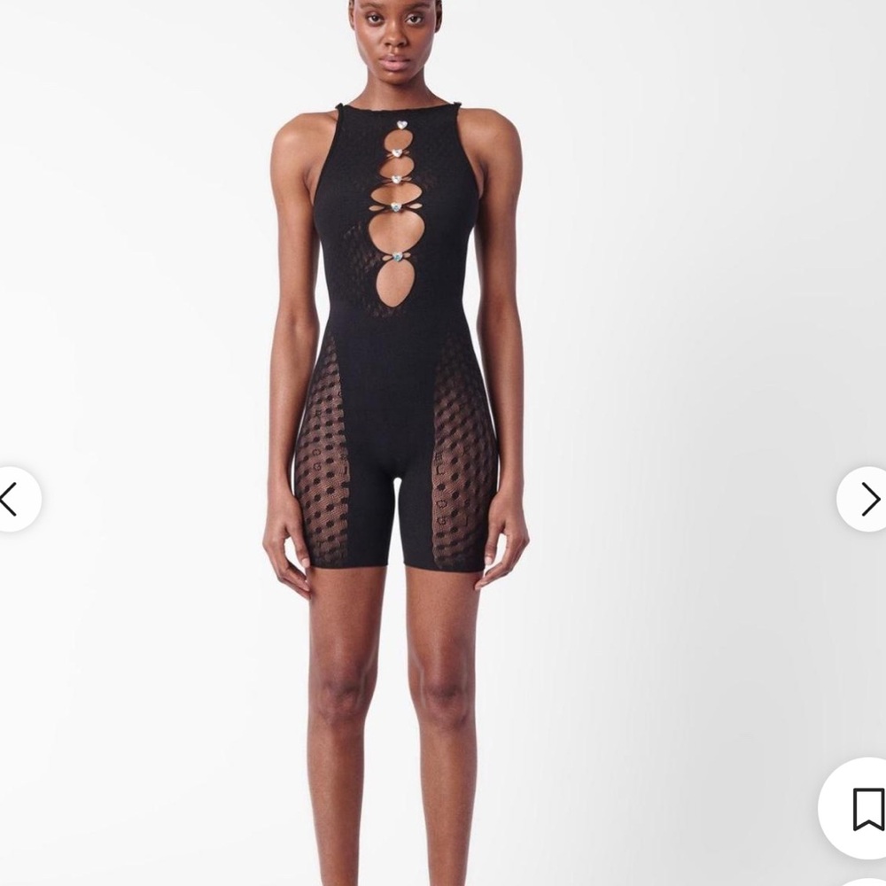 Black Cut-Out Bodysuit
